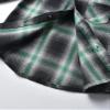 Toddler Boys Girls Shirt Coat Jacket Gradient Plaid Long Sleeve Kids Button Tops Outwear Boys Fall (Green, 6-7 Years) view 3