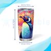 Hyturtle Personalized Gifts For Penguin Lover - Penguin Printed Custom Name Stainless Steel Tumbler 20oz With Lid - Idea Animal Lover Gifts For Women Girl kids On Birthday, Christmas view 4