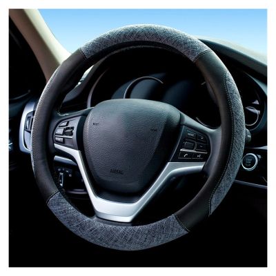 FUERU Car Steering Wheel Cover Set Car Steering Wheel Cover Breathable Linen Elegant and Good Car Interior Men and Women Gifts (Color : 3#)