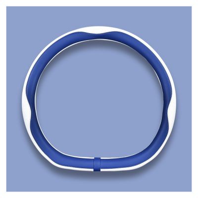 FUERU Car Steering Wheel Cover Set Car Steering Wheel Cover D Type Genuine Leather Thin Breathable Car Interior Decorative Accessories (Color : 2#)