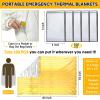 Copkim 100 Pcs Emergency Blankets for Survival 83 x 55 Emergency Foil Thermal Reflective Space Blanket Bulk Waterproof Individually Wrap Survival for Car Camping Outdoor Homeless (Gold Silver) view 2