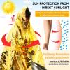 Copkim 100 Pcs Emergency Blankets for Survival 83 x 55 Emergency Foil Thermal Reflective Space Blanket Bulk Waterproof Individually Wrap Survival for Car Camping Outdoor Homeless (Gold Silver) view 3