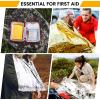 Copkim 100 Pcs Emergency Blankets for Survival 83 x 55 Emergency Foil Thermal Reflective Space Blanket Bulk Waterproof Individually Wrap Survival for Car Camping Outdoor Homeless (Gold Silver) view 4