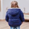 Baby Boys Girls Winter Coat 1 2 Year Infants Navy Blue Fleece Outerwear 12-18 Months Newborn Puffer Jackets for Babies Thicken Plush Down Alternative with Removable Fur Hooded 1st New Year Jackets view 3