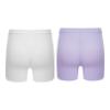 FEESHOW Girls Kids Seamless Boyshort Panties Cotton Safe Under Dress Underwear Gymnastics Sports Shorts Tumbling Dancing White&Purple 3-4 Years view 3