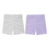 FEESHOW Girls Kids Seamless Boyshort Panties Cotton Safe Under Dress Underwear Gymnastics Sports Shorts Tumbling Dancing White&Purple 3-4 Years view 4