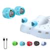 RAHAN Clip on Clog Headlights Lights for Shoes, 2pcs Flashlight Clog Charm Attachment Accessories for Shoe, Hands-Free Night Light, Camping Lights, IP65 Waterproof Light, Blue view 1