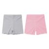 FEESHOW Girls Kids Seamless Boyshort Panties Cotton Safe Under Dress Underwear Gymnastics Sports Shorts Tumbling Dancing Gray&Pink 5-6 Years view 4