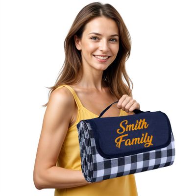 Custom Empire Shop Personalized Extra Large Picnic Blanket - Customized Outdoor Beach Blanket Waterproof Sandproof Portable Blankets - Foldable and Lightweight Mat for Camping, Park, Hiking, Patio