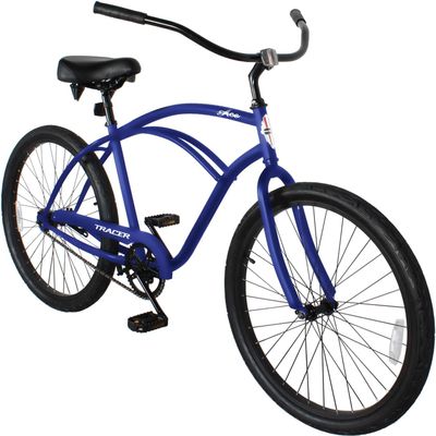 Tracer ACE 26-Inch Beach Cruiser Bike for Adult Men and Women, Single-Speed Coaster Brake, 26-Inch Wheels, 17-Inch Steel Frames, Adult Hybird Bicycles, Vintage Classic Cruiser Handlebar (Blue)