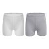 FEESHOW Girls Kids Seamless Boyshort Panties Cotton Safe Under Dress Underwear Gymnastics Sports Shorts Tumbling Dancing White&Gray 11-12 Years view 2