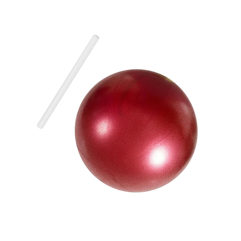 kowaku Small Pilates Ball Core Ball Thickened Slip Resistant Anti Exercise Ball Workout Ball for Stretching Core Training Gymnastics, Red