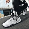 VAXAV Women's Men's High Top Basketball Shoes Outdoor Sports Sneakers Athletic Running Tennis Shoes Size 9.5/8 White Purple view 2