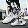 VAXAV Women's Men's High Top Basketball Shoes Outdoor Sports Sneakers Athletic Running Tennis Shoes Size 9.5/8 White Purple view 3