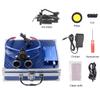 NSKI Portable 5W LED Head Light Headlight with 2.5X 3.5X Loupes Binocular Loupes Magnifying Glasses Optical Glass (Blue, 3.5X) view 3