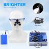 NSKI Portable 5W LED Head Light Headlight with 2.5X 3.5X Loupes Binocular Loupes Magnifying Glasses Optical Glass (Blue, 3.5X) view 4
