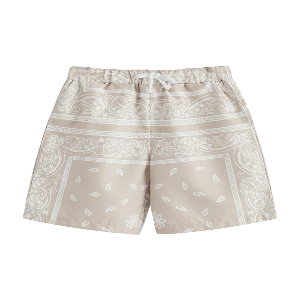 SOLY HUX Boy's Summer Boho Paisley Print Drawstring High Waisted Shorts Apricot Paisley 11-12Y