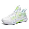 VAXAV Women's Men's High Top Basketball Shoes Outdoor Sports Sneakers Athletic Running Tennis Shoes Size 6/5 White Blue view 1