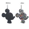 JOYMOMO 2 Pack Hanging Brooch Pin Organizer Enamel Pin Display Cute Cartoon Shape Brooch Pin Display Storage Holder for Brooch Pin(Without Accessories) (black+beige) view 2