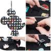 JOYMOMO 2 Pack Hanging Brooch Pin Organizer Enamel Pin Display Cute Cartoon Shape Brooch Pin Display Storage Holder for Brooch Pin(Without Accessories) (black+beige) view 3