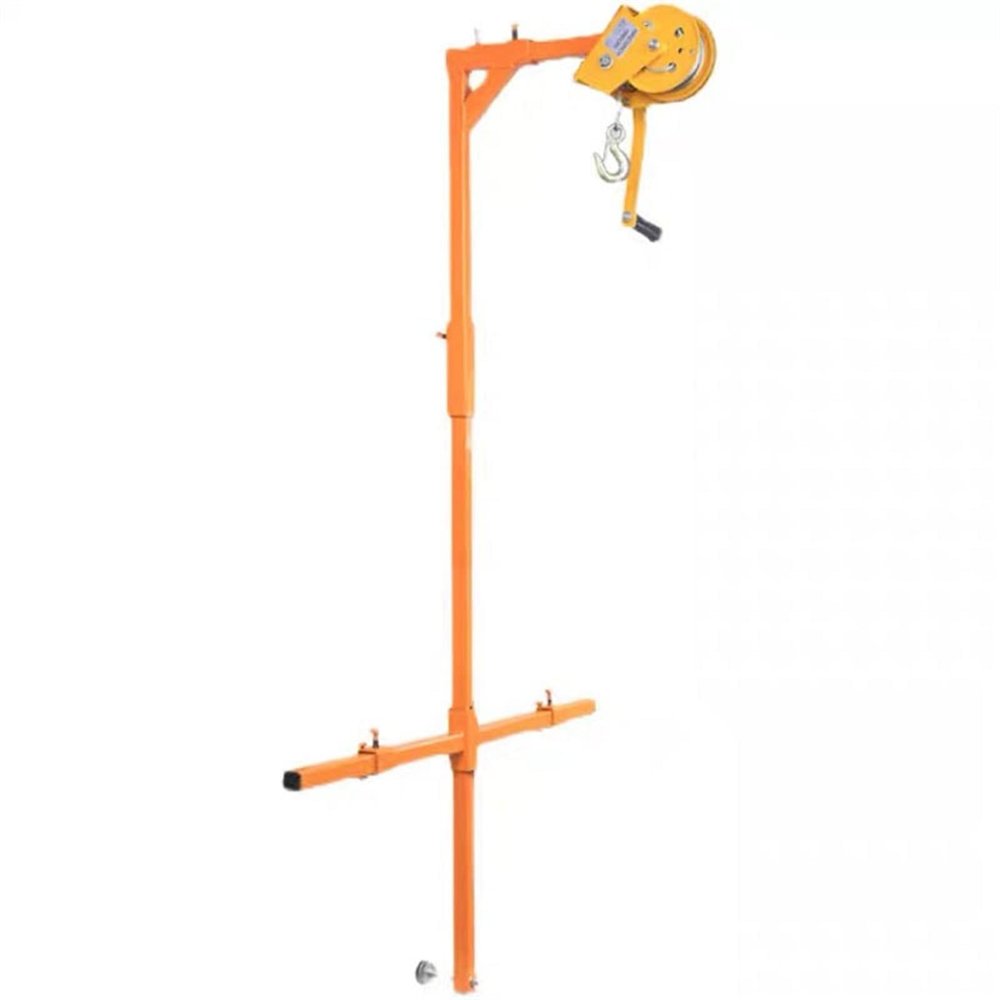 Assembly Air Conditioner Winch, Manual Stainless Steel Outside Installation Lifting Crane, Folding Self-Locking Manual Crane MINGPING (Color : 150kg 10m All Set)
