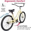 Tracer ACE 26-Inch Beach Cruiser Bike for Adult Men and Women, Single-Speed Coaster Brake, 26-Inch Wheels, 17-Inch Steel Frames, Adult Hybird Bicycles, Vintage Classic Cruiser Handlebar (Vanilla) view 2