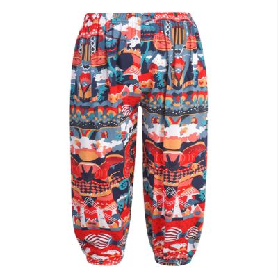 dPois Kids Girls Printed Yoga Pants Casual Harem Pants Bloomers Gym Fitness Trousers Running Pants Colorful 2-3 Years