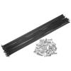 X AUTOHAUX 36pcs Bicycle Carbon Steel Spokes 14G Bike Spoke 295mm Length with Nipples for Most Bicycle Black view 1