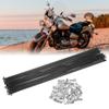 X AUTOHAUX 36pcs Bicycle Carbon Steel Spokes 14G Bike Spoke 295mm Length with Nipples for Most Bicycle Black view 2