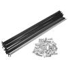X AUTOHAUX 36pcs Bicycle Carbon Steel Spokes 14G Bike Spoke 284mm Length with Nipples for Most Bicycle Black view 1