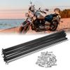 X AUTOHAUX 36pcs Bicycle Carbon Steel Spokes 14G Bike Spoke 284mm Length with Nipples for Most Bicycle Black view 2