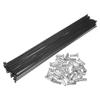 X AUTOHAUX 36pcs Bicycle Carbon Steel Spokes 14G Bike Spoke 224mm Length with Nipples for Most Bicycle Black view 1
