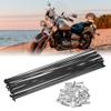 X AUTOHAUX 36pcs Bicycle Carbon Steel Spokes 14G Bike Spoke 246mm Length with Nipples for Most Bicycle Black view 2