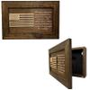 Bellewood Designs American Flag & Patriotism Decorative & Secure Wall-Mounted Gun Cabinet (Jacobean) view 1