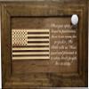 Bellewood Designs American Flag & Patriotism Decorative & Secure Wall-Mounted Gun Cabinet (Jacobean) view 3