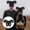 Didiseaon Carnival Devil Mask Horror Half Face Mask Halloween Animal Cosplay Scary Ox Horn Animal Ram Antler view 2