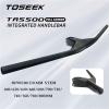 1-1/8" Full Carbon Fiber Mountain Bike Handlebars Integrated Stem Handlebars 3K Matting Surface 28.6mm Riser with -17 Degree Stem 70-100mm*600-800mm MTB Accessories,Matte Black,70 * 600mm view 2