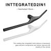 1-1/8" Full Carbon Fiber Mountain Bike Handlebars Integrated Stem Handlebars 3K Matting Surface 28.6mm Riser with -17 Degree Stem 70-100mm*600-800mm MTB Accessories,Matte Black,70 * 600mm view 4