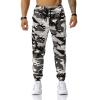 Ymosrh Cargo Sweatpants for Men, Mens Sweatpants Men's with Pockets Jogger Sweatpants Men Patchwork Camouflage Jogging Pants Outdoor Sports Fitness Sweatpants Hiking Pants Lightweight (XL, Gray) view 2