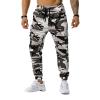Ymosrh Cargo Sweatpants for Men, Mens Sweatpants Men's with Pockets Jogger Sweatpants Men Patchwork Camouflage Jogging Pants Outdoor Sports Fitness Sweatpants Hiking Pants Lightweight (XL, Gray) view 3