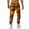 Ymosrh Mens Sweatpants, Lightweight Sweatpants Men Cargo for Sweatpants Men's Patchwork Camouflage Jogging Pants Outdoor Sports Fitness S Joggers Tall Fleece Sweatpants Cool Joggers Grey (L, Orange) view 2