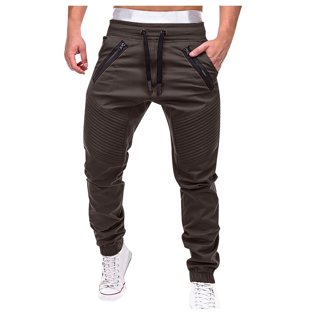 Ymosrh Mens Joggers with Pockets, Lightweight Joggers MenS Cool Sweatpants for Men Joggers Fashion Men's Sport Color Bandage Casual Loose Sweatpants Drawstring Pant Joggers Pockets (M, Dark Gray)