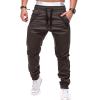 Ymosrh Mens Joggers with Pockets, Lightweight Joggers MenS Cool Sweatpants for Men Joggers Fashion Men's Sport Color Bandage Casual Loose Sweatpants Drawstring Pant Joggers Pockets (M, Dark Gray) view 2