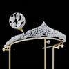 Cubic Zirconia Bridal Crowns for Women Small CZ Prom Party Wedding Tiaras Girls Headwear Crystal Princess Headpiece Silver Gold Hair Jewelry for Quinceanera Pageant Costume Birthday Gift (Silver) view 3