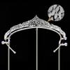Cubic Zirconia Bridal Crowns for Women Small CZ Prom Party Wedding Tiaras Girls Headwear Crystal Princess Headpiece Silver Gold Hair Jewelry for Quinceanera Pageant Costume Birthday Gift (Silver) view 4