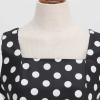 Women's Audrey Hepburn Vintage Style Rockabilly Swing Dress Polka Dot Square Neck Sleeveless Homecoming Dresses view 2