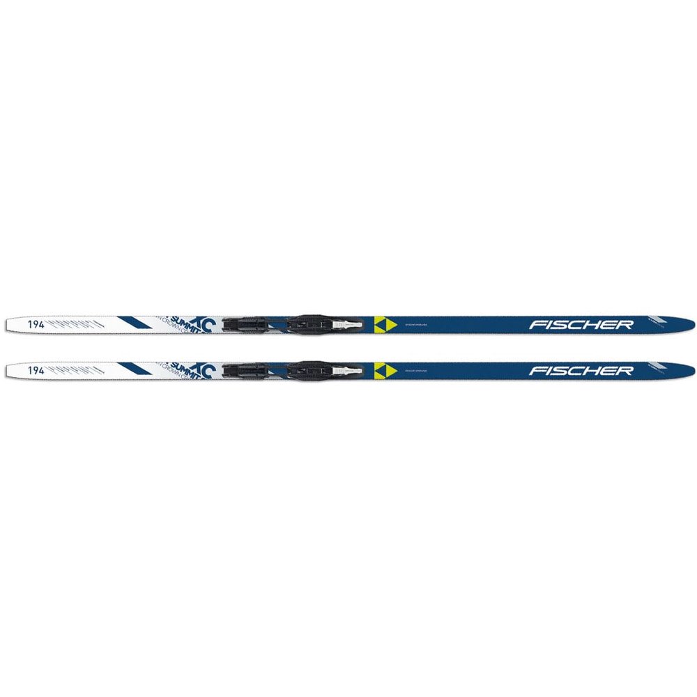 Fischer Unisex Adult Summit Crown Blue Efficient Forward (EF) Fitness Cross-Country Mounted Lightweight Nordic Skis with Tour Step-in IFP XC-Bindings, 199 cm