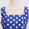 Women's Audrey Hepburn Vintage Style Rockabilly Swing Dress Polka Dot Square Neck Sleeveless Homecoming Dresses view 4