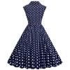 1950s Dresses for Women Vintage Elegant Sleeveless Polka Dot Knee Length Cocktail Swing Dress Audrey Hepburn Dresses view 3