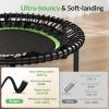 BCAN 48" Adult Fitness Trampoline with Durable Bungees, Stable & Quiet Exercise Rebounder,Great Mini Trampoline for Indoor/Garden Workout - Green view 2